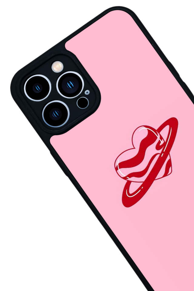 iPhone 13 Pro Max Uyumlu Kalp Love Tasarımlı Glossy Premium Kılıf