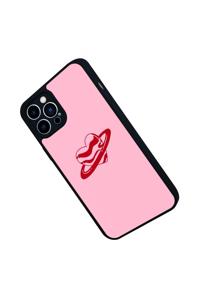 iPhone 13 Pro Max Uyumlu Kalp Love Tasarımlı Glossy Premium Kılıf