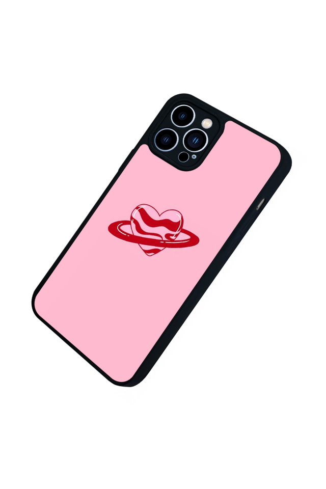 iPhone 13 Pro Max Uyumlu Kalp Love Tasarımlı Glossy Premium Kılıf