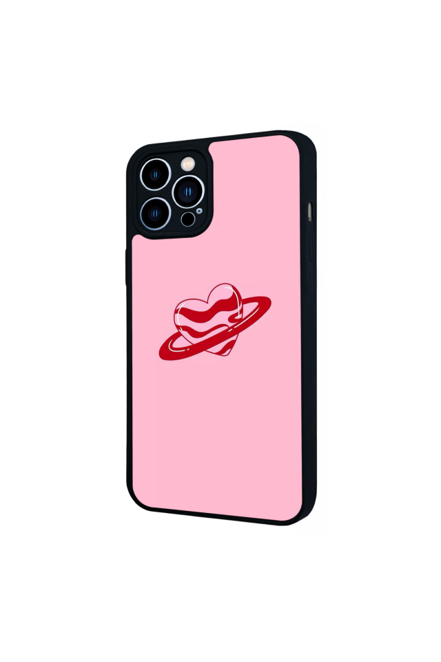 iPhone 13 Pro Max Uyumlu Kalp Love Tasarımlı Glossy Premium Kılıf