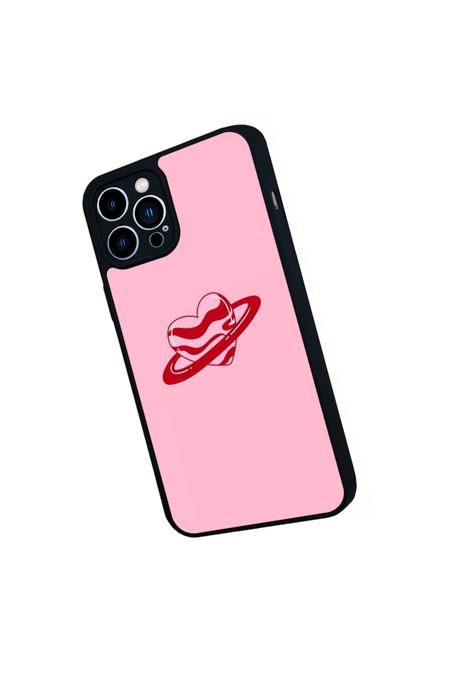 iPhone 13 Pro Max Uyumlu Kalp Love Tasarımlı Glossy Premium Kılıf