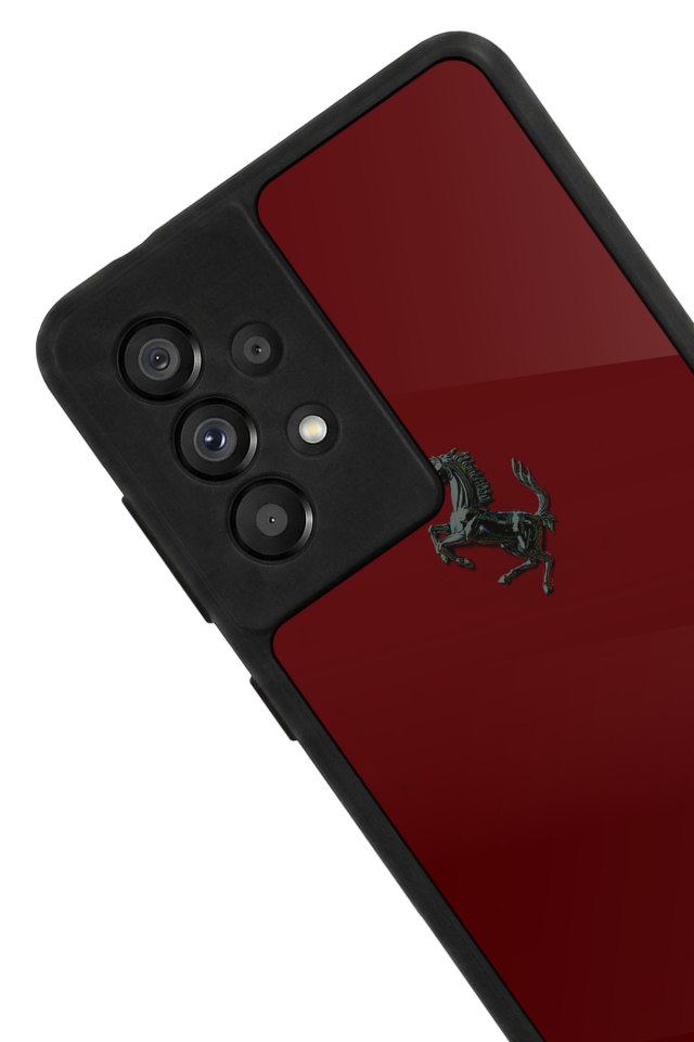 Samsung Galaxy A73 Uyumlu Kirmizi Tasarımlı Glossy Premium Kılıf