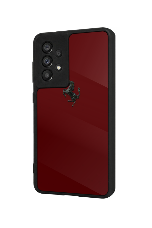 Samsung Galaxy A73 Uyumlu Kirmizi Tasarımlı Glossy Premium Kılıf