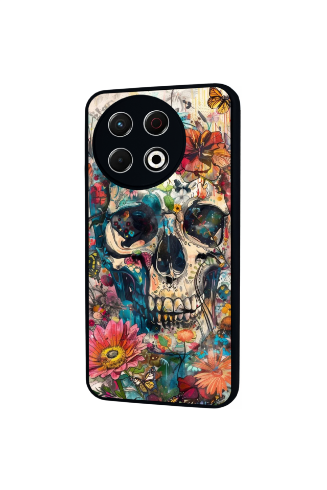 Tecno Spark 30 Pro Uyumlu KuruKafa Tasarımlı Glossy Premium Kılıf