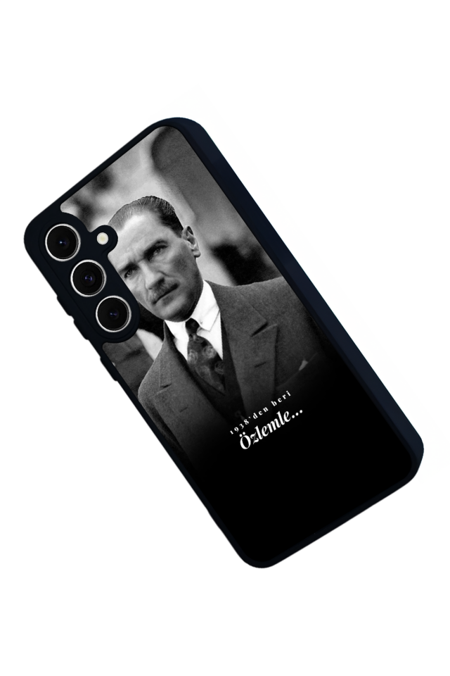 Samsung Galaxy S24 FE Uyumlu Mustafa Kemal Ataturk Tasarımlı Glossy Premium Kılıf