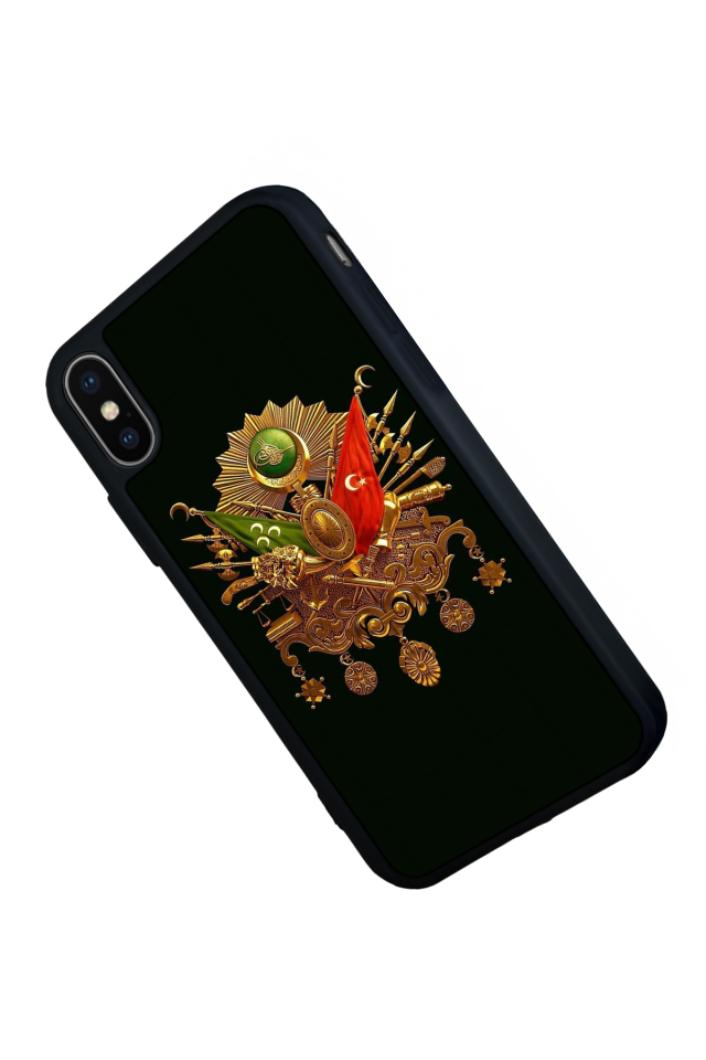 iPhone X/ XS Uyumlu Osmanli Tugrasi Tasarımlı Glossy Premium Kılıf