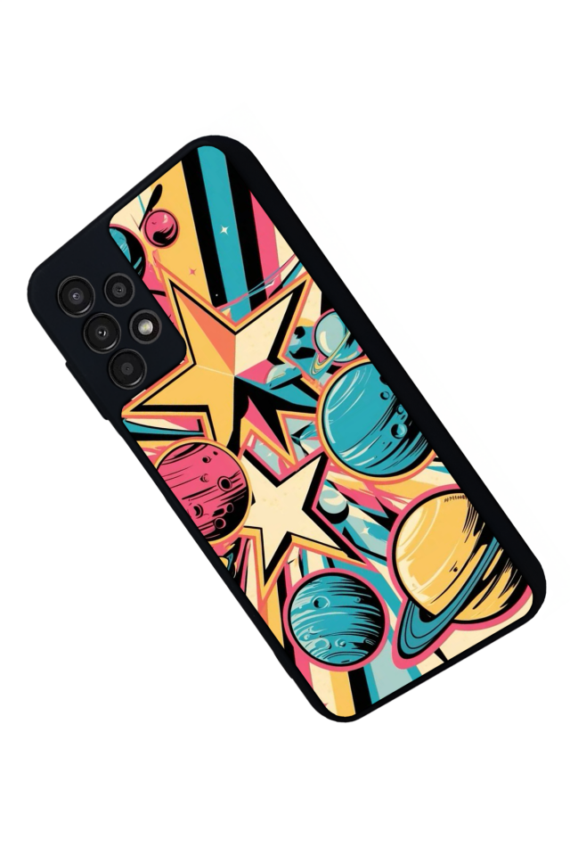 Samsung Galaxy A23 Uyumlu Uzay Tasarımlı Glossy Premium Kılıf