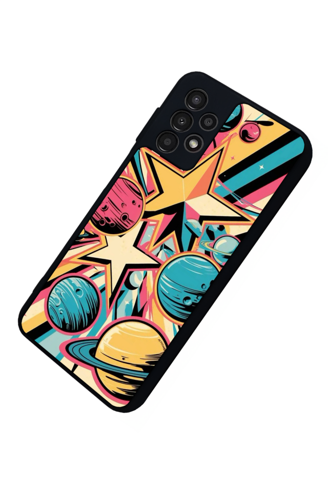 Samsung Galaxy A23 Uyumlu Uzay Tasarımlı Glossy Premium Kılıf