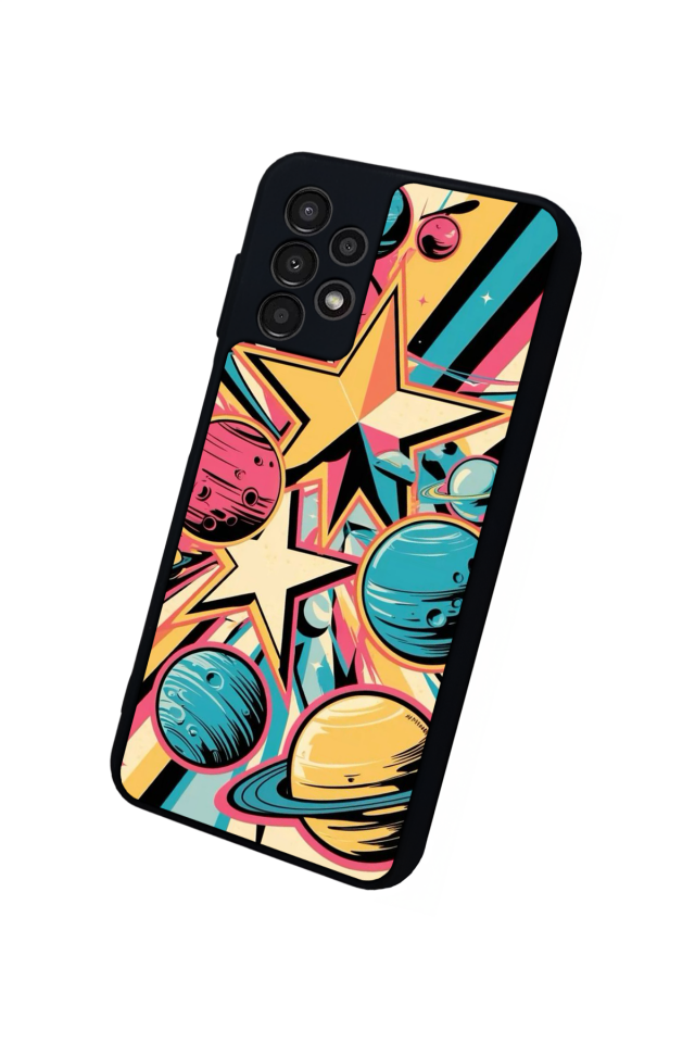 Samsung Galaxy A23 Uyumlu Uzay Tasarımlı Glossy Premium Kılıf