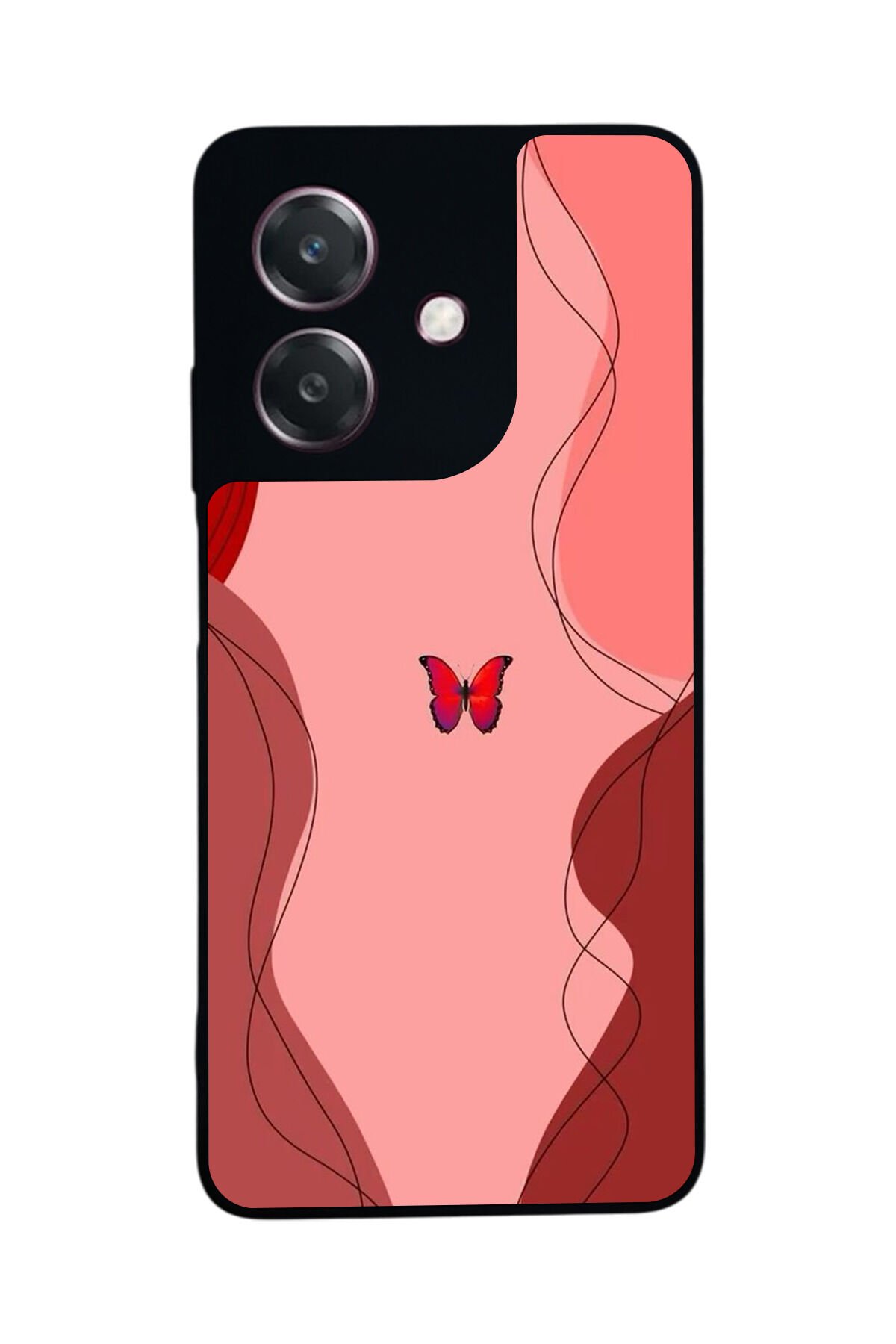 Oppo A3 5G Uyumlu Kelebek Tasarımlı Glossy Premium Kılıf