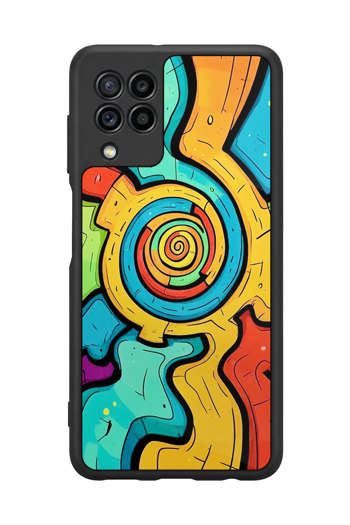 Samsung Galaxy M32 Uyumlu Abstract Tasarımlı Glossy Premium Kılıf