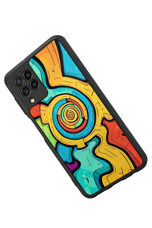 Samsung Galaxy M32 Uyumlu Abstract Tasarımlı Glossy Premium Kılıf