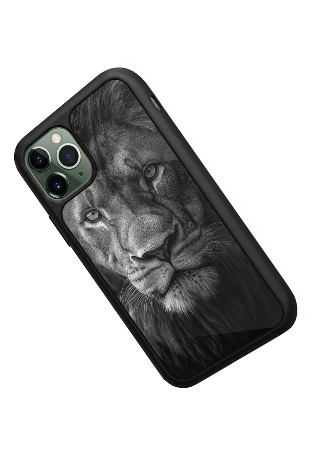 iPhone 11 Pro Max Uyumlu Aslan Tasarımlı Glossy Premium Kılıf