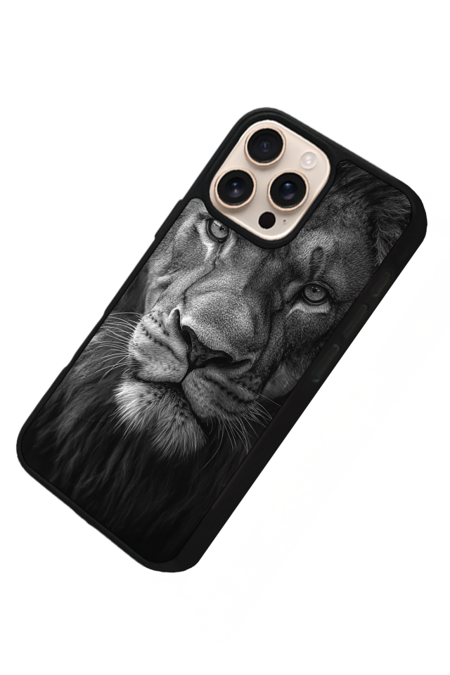 iPhone 14 Pro Uyumlu Aslan Tasarımlı Glossy Premium Kılıf