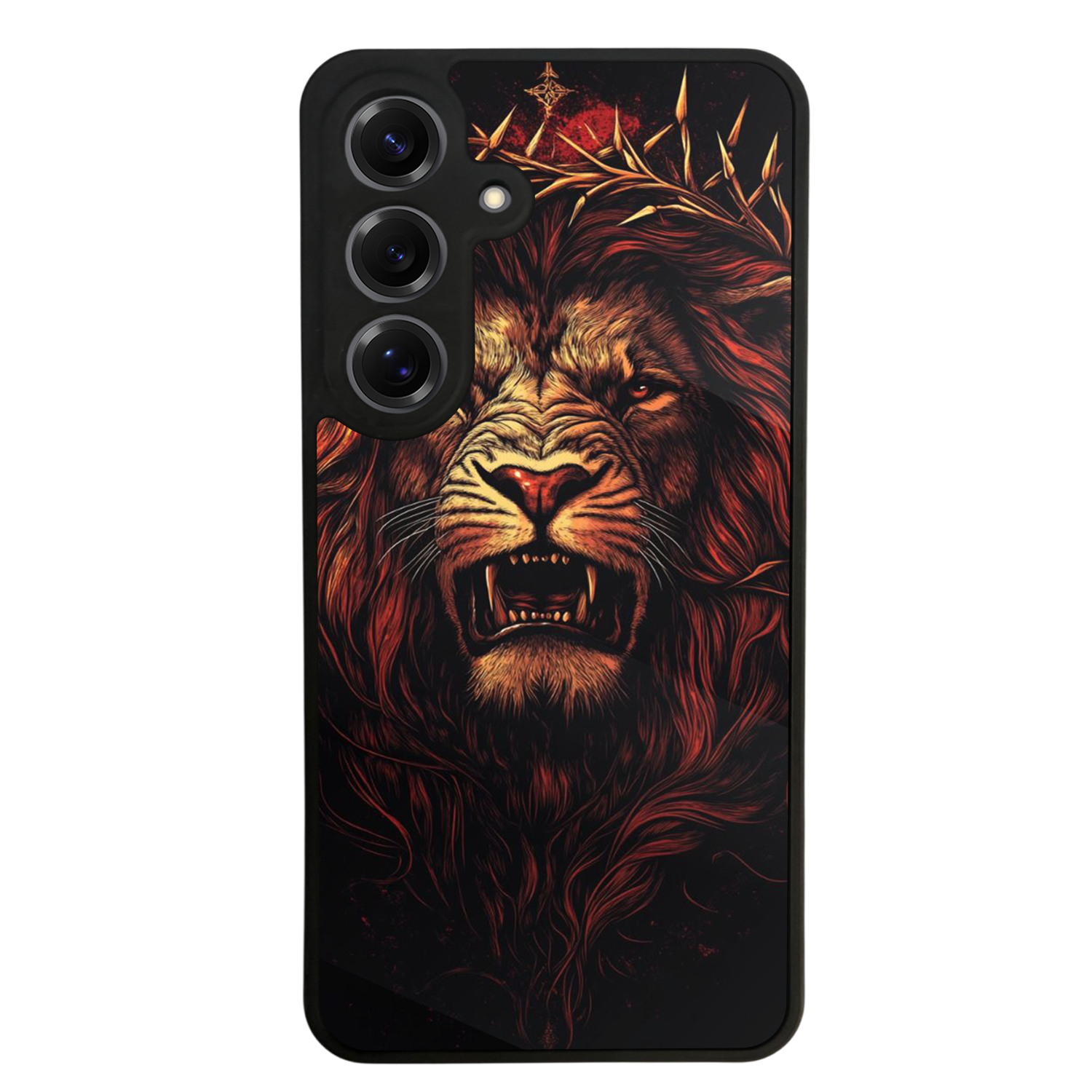 Samsung Galaxy S25 Uyumlu Aslan Tasarımlı Glossy Premium Kılıf