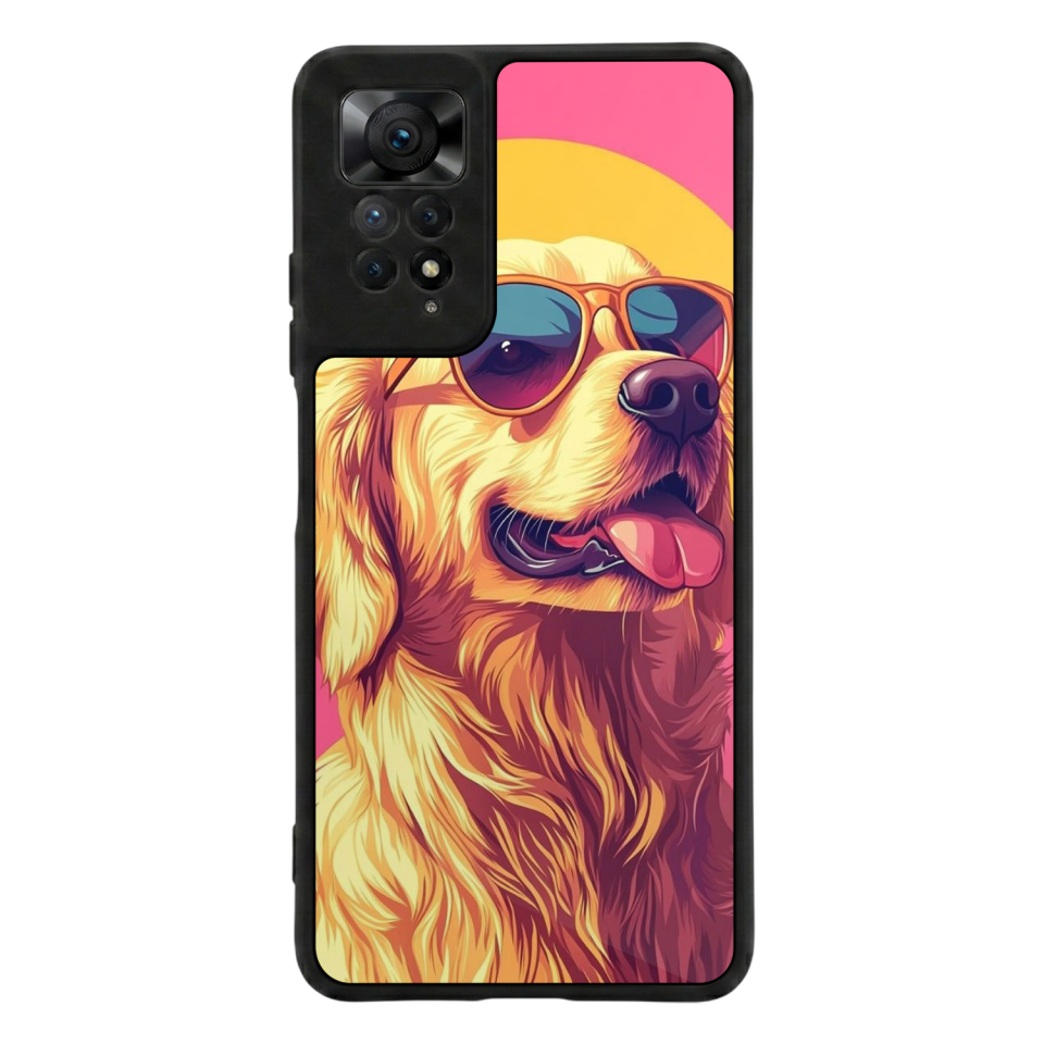 Xiaomi Redmi Note 12 Pro Uyumlu Golden Kopek Tasarımlı Glossy Premium Kılıf