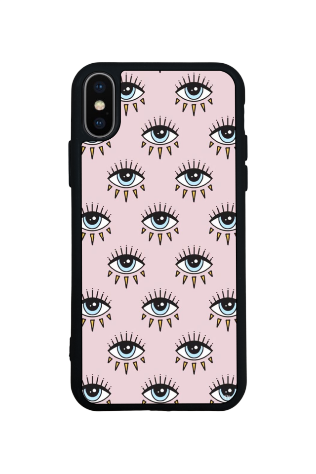 iPhone X/ XS Uyumlu Göz Tasarımlı Glossy Premium Kılıf