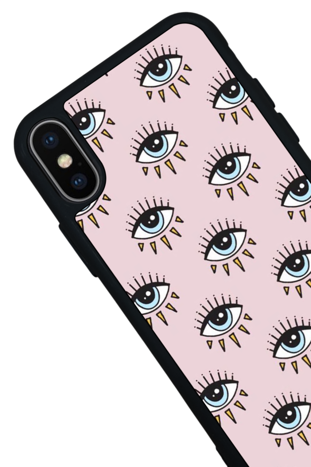 iPhone X/ XS Uyumlu Göz Tasarımlı Glossy Premium Kılıf