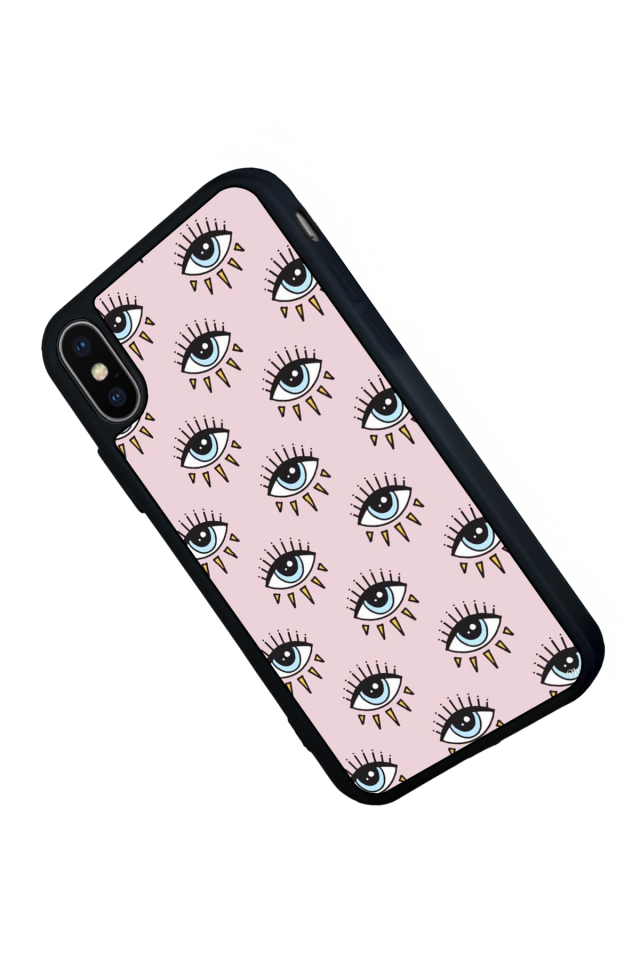 iPhone X/ XS Uyumlu Göz Tasarımlı Glossy Premium Kılıf