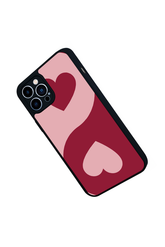 iPhone 13 Pro Max Uyumlu Kalp Love Tasarımlı Glossy Premium Kılıf