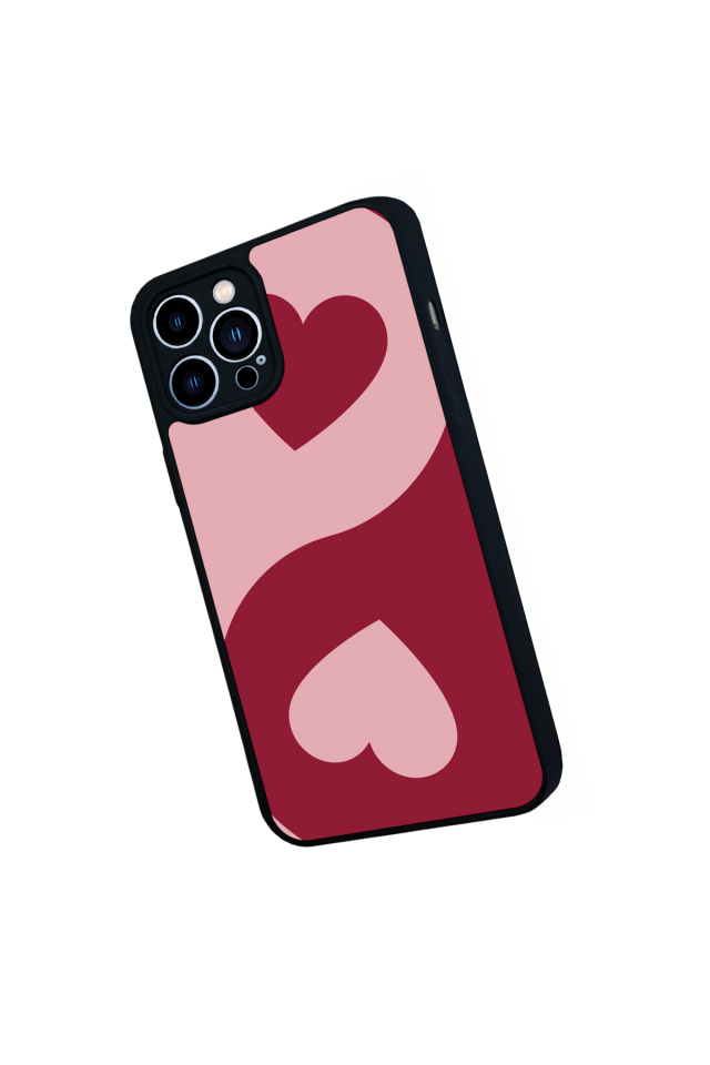 iPhone 13 Pro Max Uyumlu Kalp Love Tasarımlı Glossy Premium Kılıf