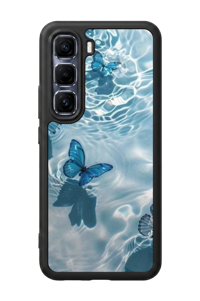 Infinix Hot 60 Pro Plus Uyumlu Kelebek Tasarımlı Glossy Premium Kılıf