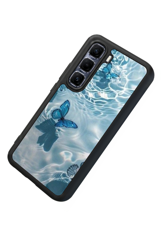 Infinix Hot 60 Pro Plus Uyumlu Kelebek Tasarımlı Glossy Premium Kılıf