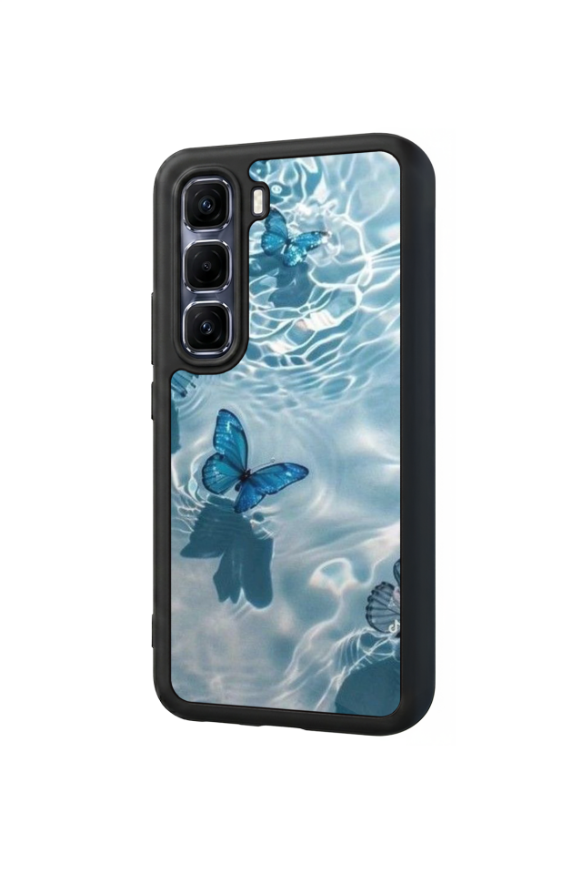 Infinix Hot 60 Pro Plus Uyumlu Kelebek Tasarımlı Glossy Premium Kılıf