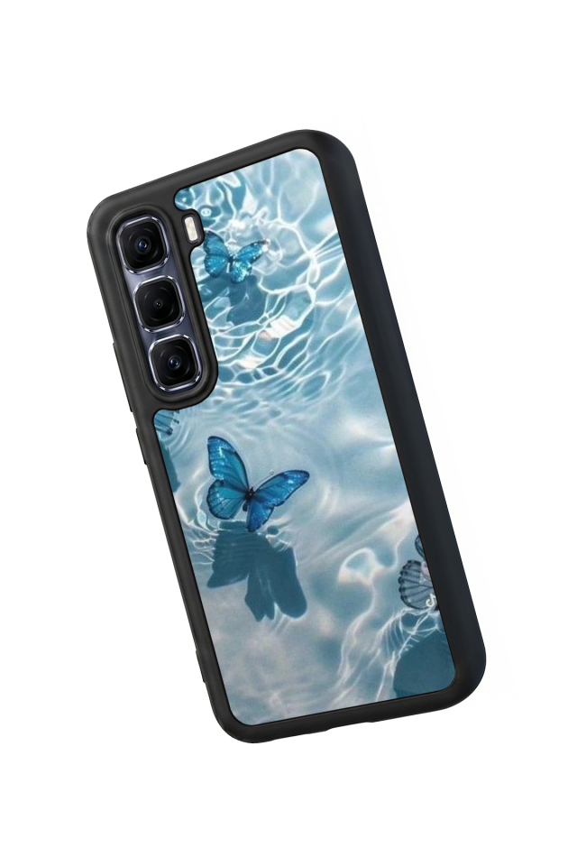 Infinix Hot 60 Pro Plus Uyumlu Kelebek Tasarımlı Glossy Premium Kılıf