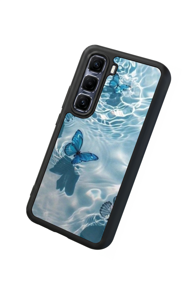 Infinix Hot 60 Pro Plus Uyumlu Kelebek Tasarımlı Glossy Premium Kılıf