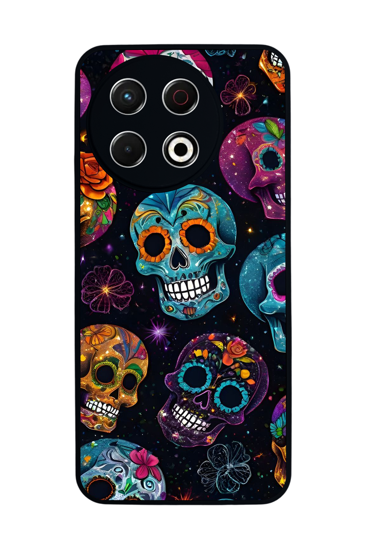 Tecno Spark 30 Pro Uyumlu KuruKafa Tasarımlı Glossy Premium Kılıf