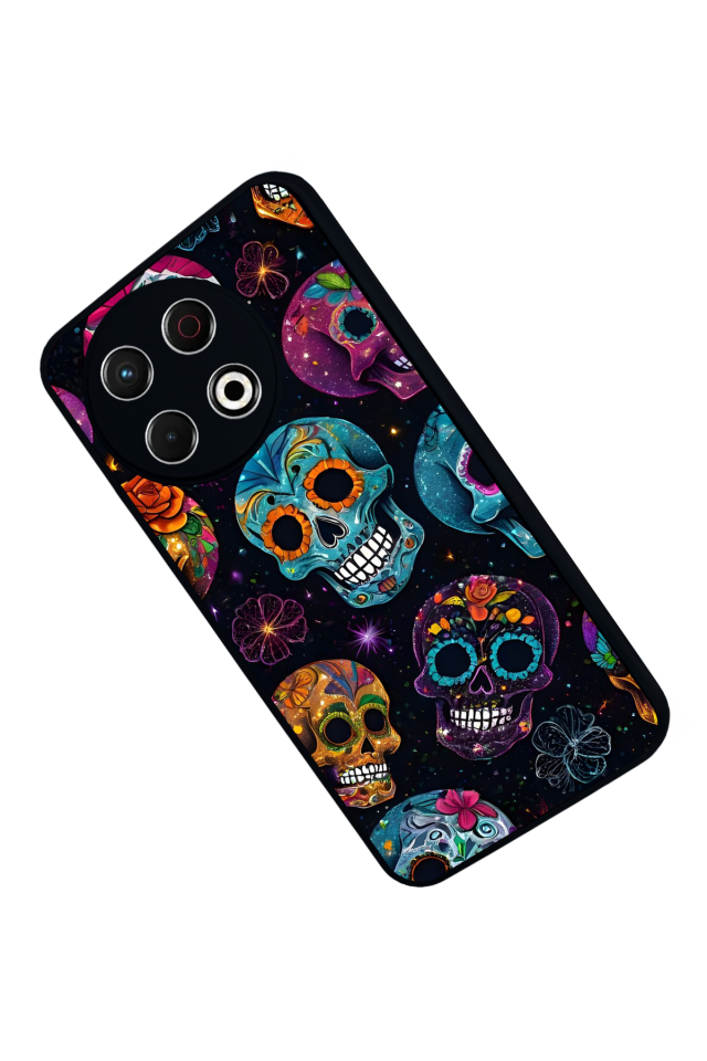 Tecno Spark 30 Pro Uyumlu KuruKafa Tasarımlı Glossy Premium Kılıf