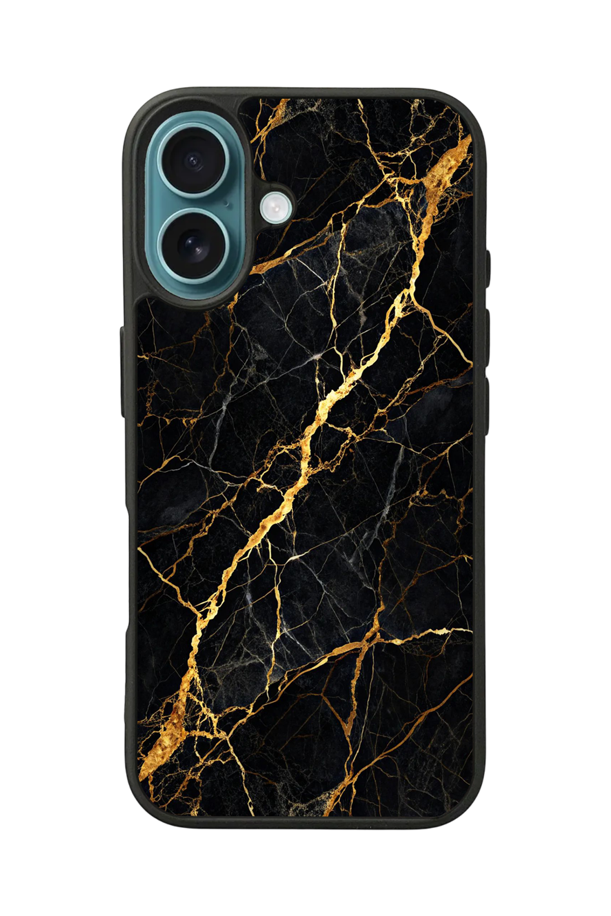 iPhone 16 Plus Uyumlu Mermer Marble Tasarımlı Glossy Premium Kılıf
