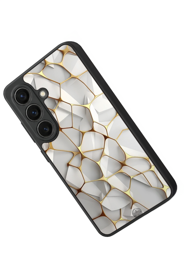 Samsung Galaxy S26 Uyumlu Mermer Marble Tasarımlı Glossy Premium Kılıf