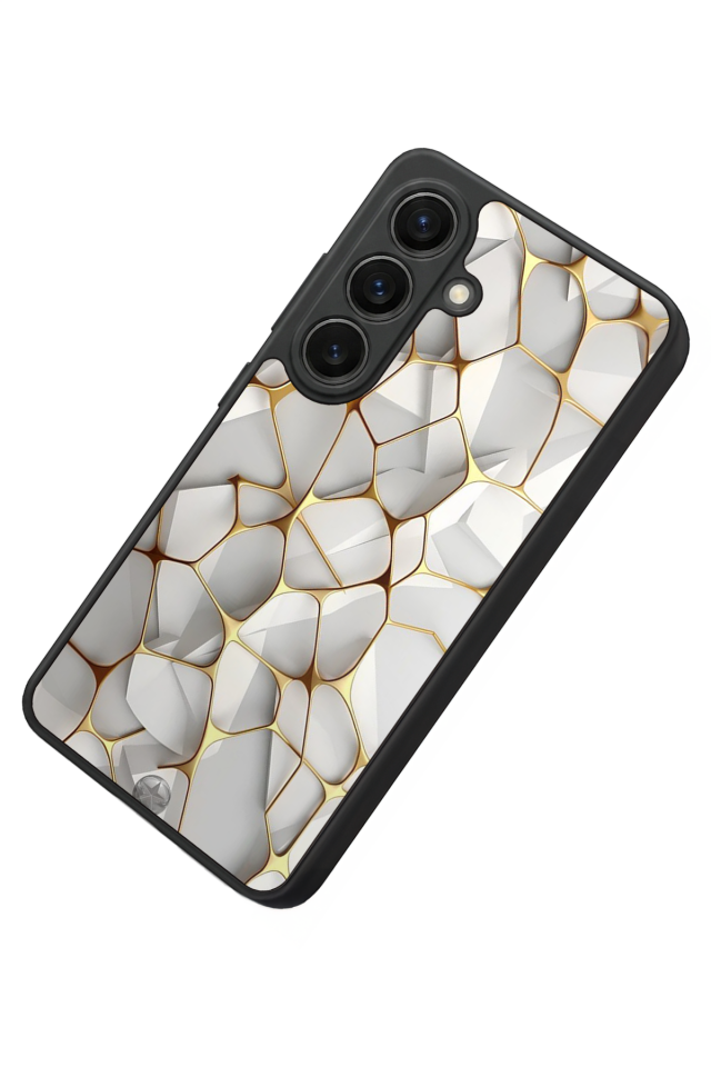 Samsung Galaxy S26 Uyumlu Mermer Marble Tasarımlı Glossy Premium Kılıf