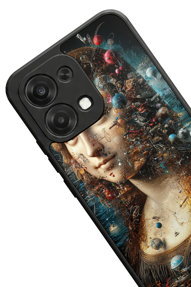 Oppo A6 Pro Uyumlu Monalisa Tasarımlı Glossy Premium Kılıf