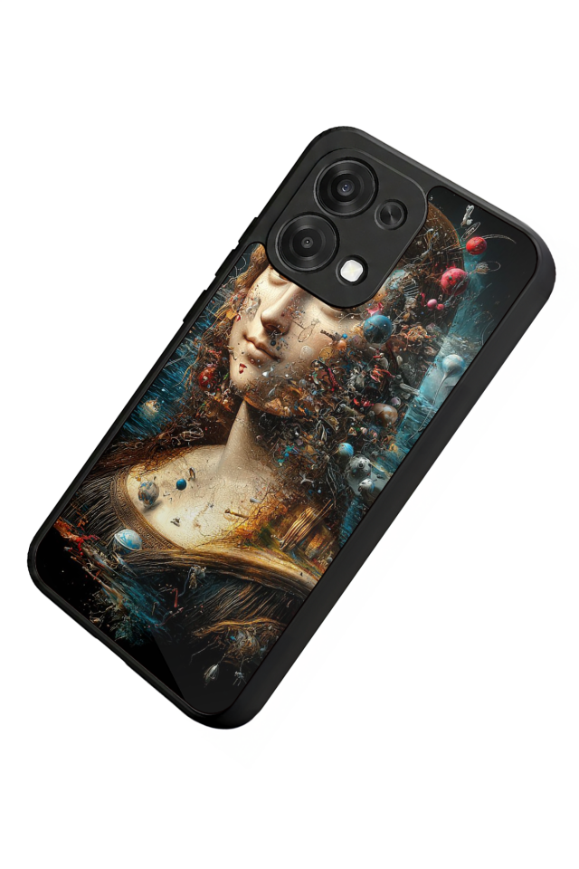 Oppo A6 Pro Uyumlu Monalisa Tasarımlı Glossy Premium Kılıf