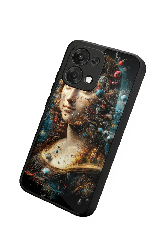 Oppo A6 Pro Uyumlu Monalisa Tasarımlı Glossy Premium Kılıf