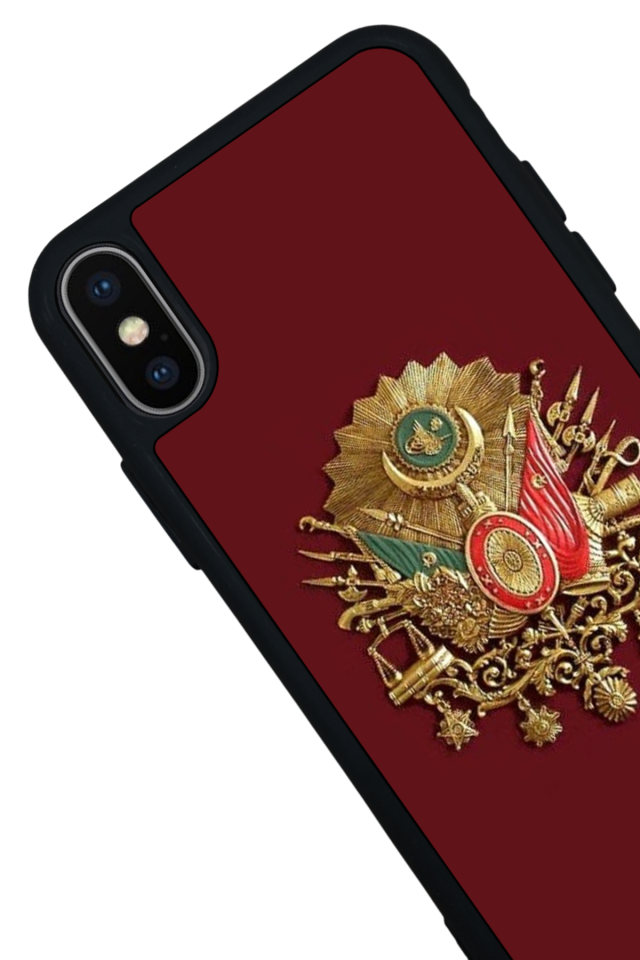 iPhone X/ XS Uyumlu Osmanli Tugrasi Tasarımlı Glossy Premium Kılıf