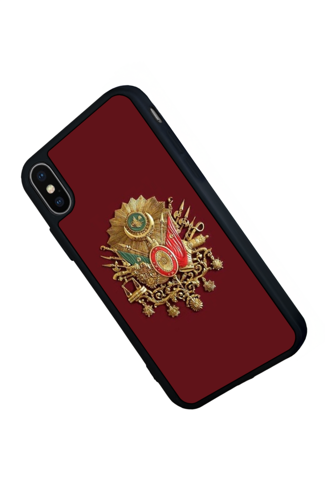 iPhone X/ XS Uyumlu Osmanli Tugrasi Tasarımlı Glossy Premium Kılıf