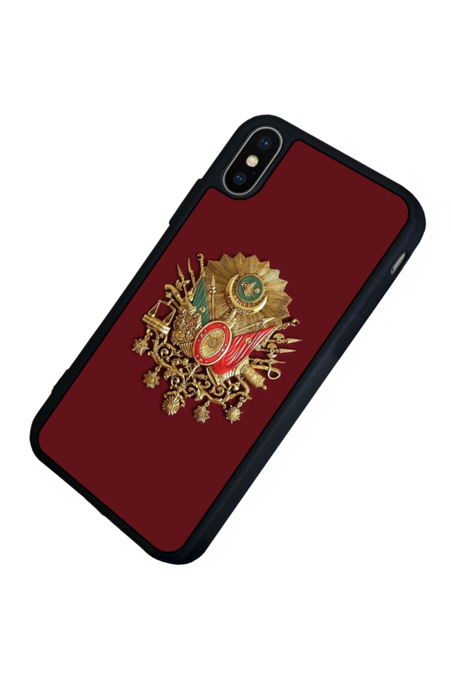 iPhone X/ XS Uyumlu Osmanli Tugrasi Tasarımlı Glossy Premium Kılıf