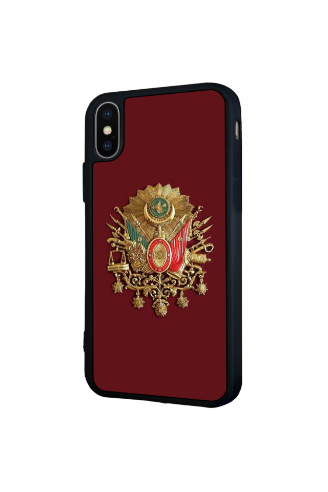 iPhone X/ XS Uyumlu Osmanli Tugrasi Tasarımlı Glossy Premium Kılıf