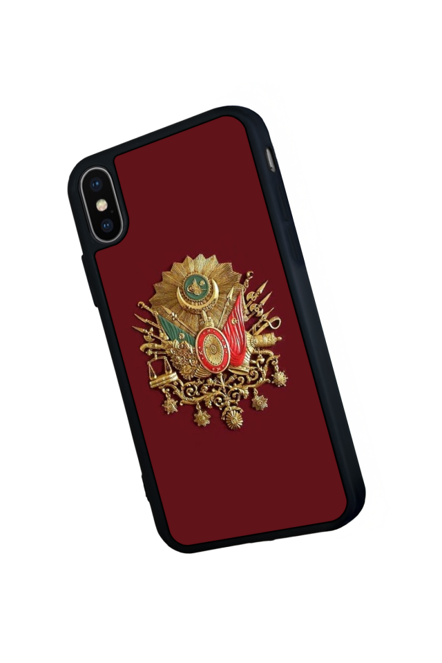 iPhone X/ XS Uyumlu Osmanli Tugrasi Tasarımlı Glossy Premium Kılıf