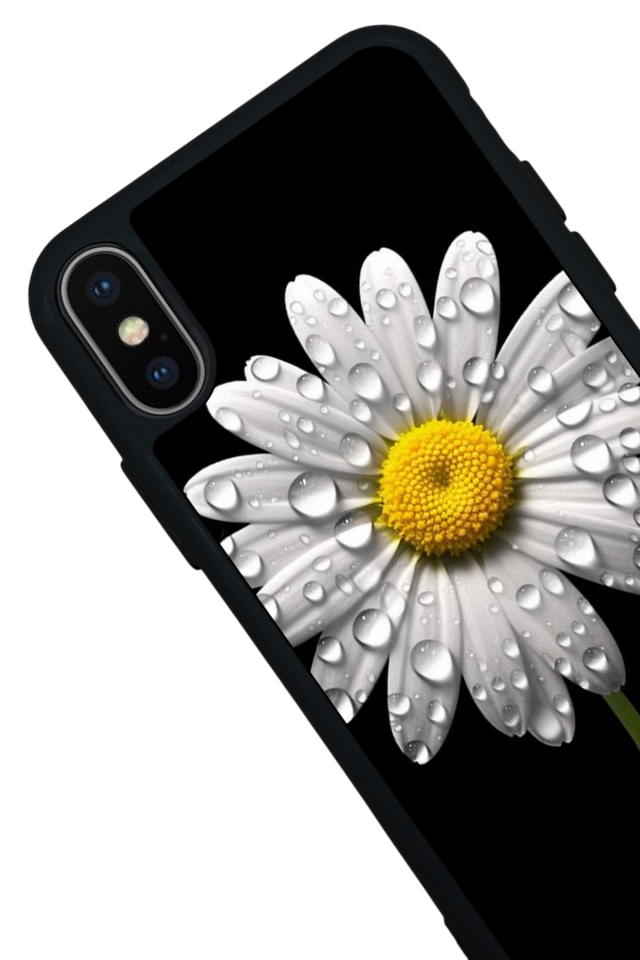 iPhone XS Max Uyumlu Papatya Tasarımlı Glossy Premium Kılıf
