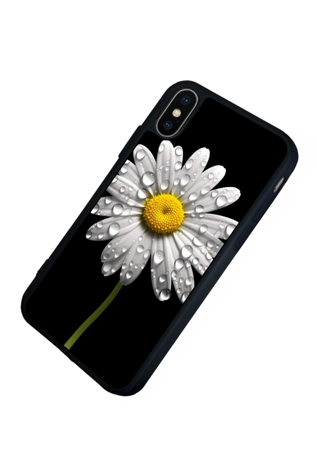 iPhone XS Max Uyumlu Papatya Tasarımlı Glossy Premium Kılıf