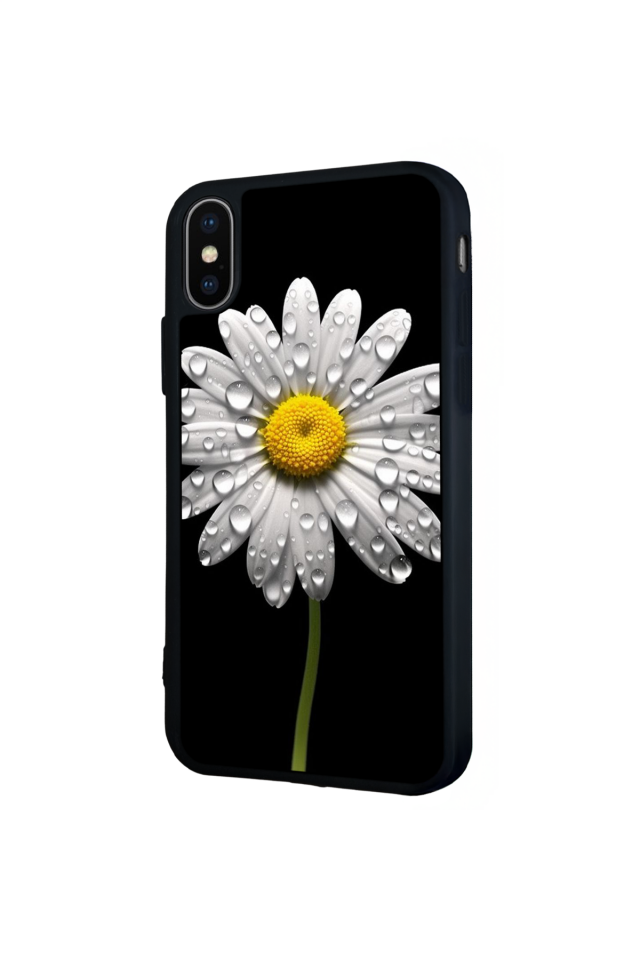 iPhone XS Max Uyumlu Papatya Tasarımlı Glossy Premium Kılıf