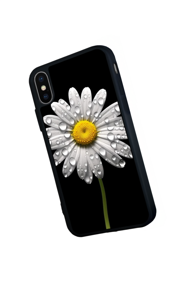 iPhone XS Max Uyumlu Papatya Tasarımlı Glossy Premium Kılıf