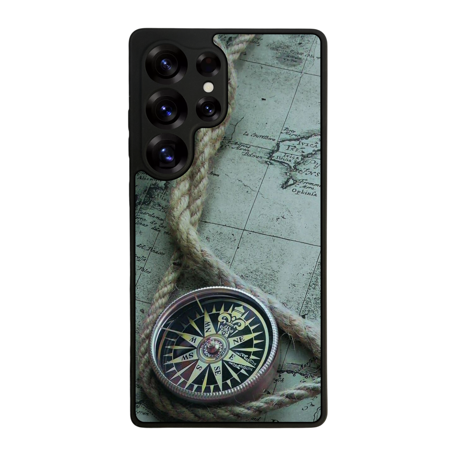Samsung Galaxy S25 Ultra Uyumlu Pusula Tasarımlı Glossy Premium Kılıf