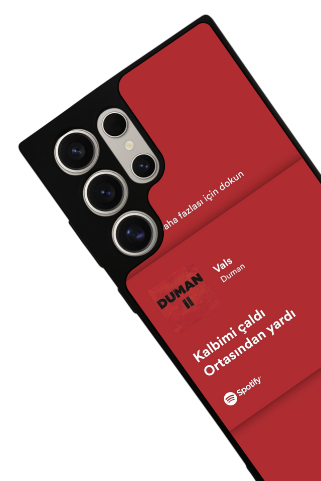 Samsung Galaxy S24 Ultra Uyumlu Sarki Sozleri Tasarımlı Glossy Premium Kılıf