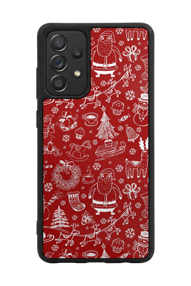 Samsung Galaxy A72 Uyumlu Yilbasi Christmas Tasarımlı Glossy Premium Kılıf